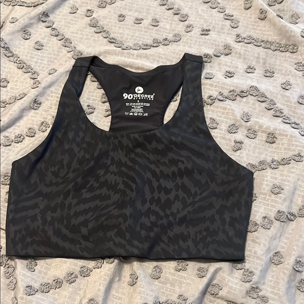 90 Degree By Reflex Black Sports Bra